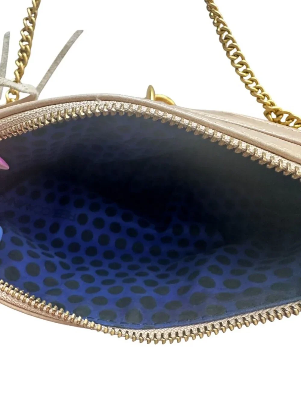 REBECCA MINKOFF Tan Gold Leather MAC Crossbody Bag